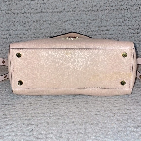 Michael Kors Bristol Studded Leather Satchel Crossbody Purse Shoulder Bag Pink - Picture 10 of 16